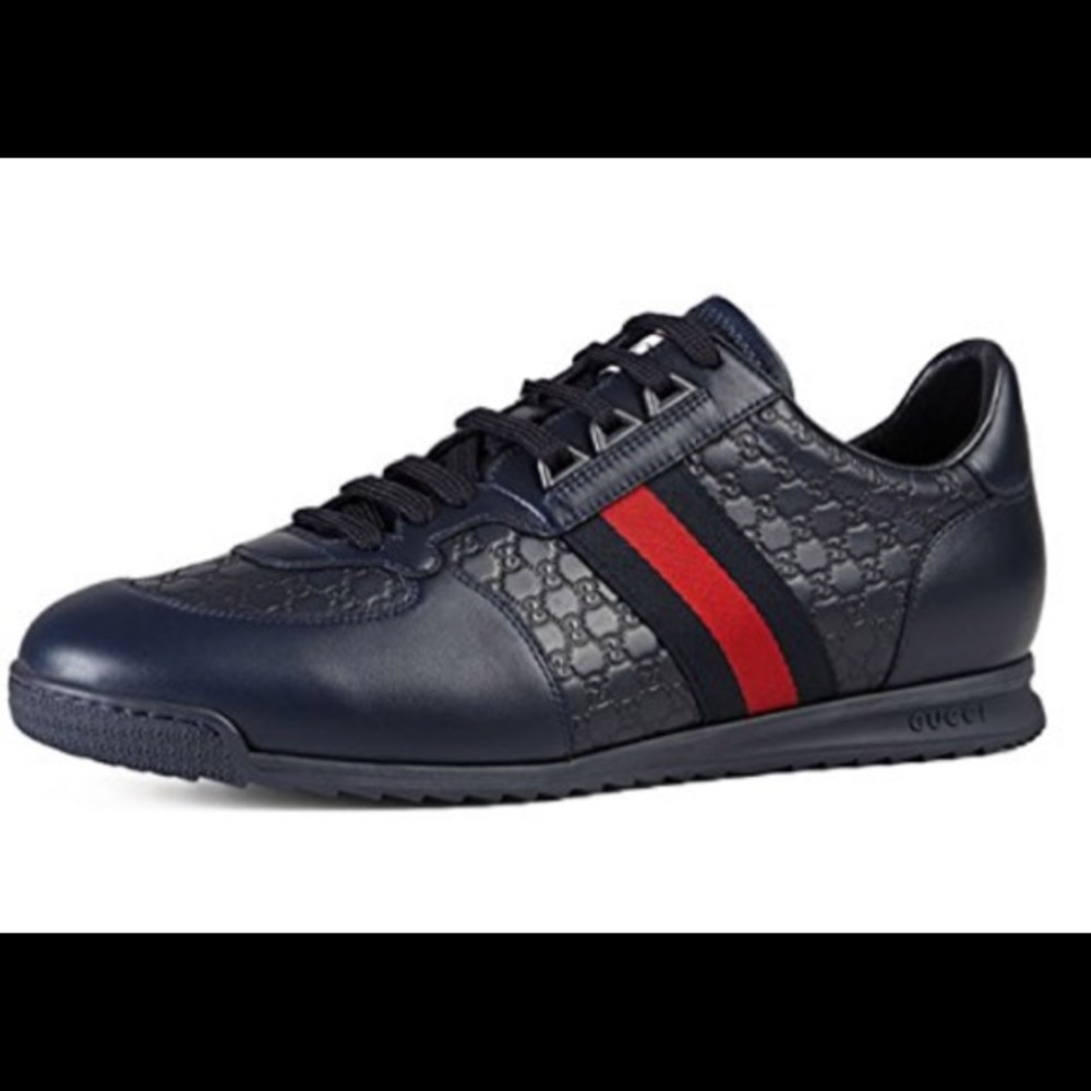 GUCCI MEN'S 'SL 73' GUCCISSIMA LEATHER WITH WEB